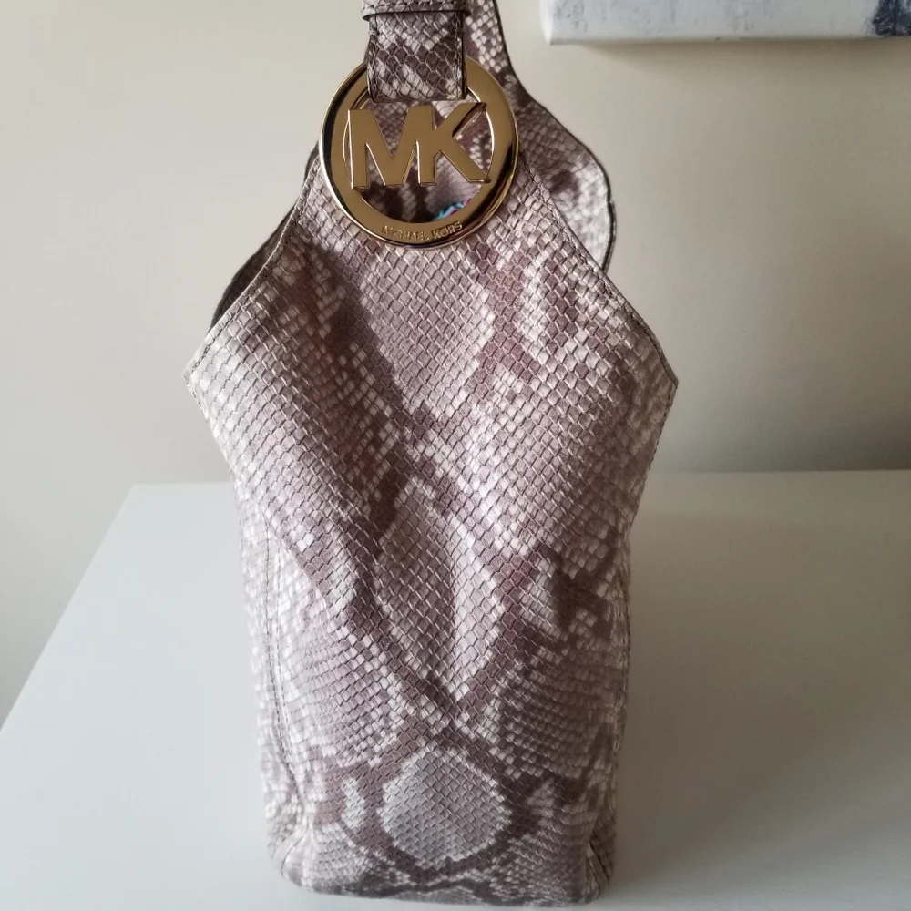 Michael Kors Reptile Slouchy Hobo Bag